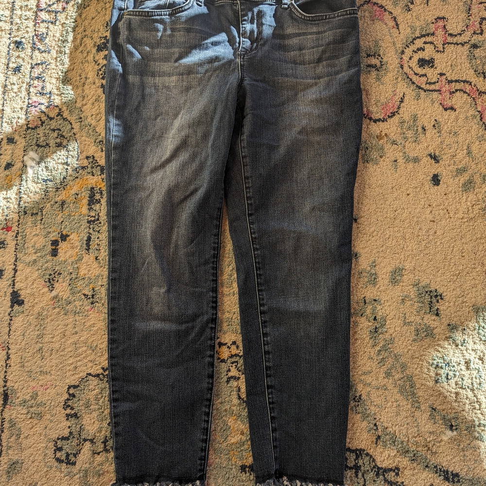 William Rast Dark Blue Cropped Jeans with Fringe - Picture 7 of 7